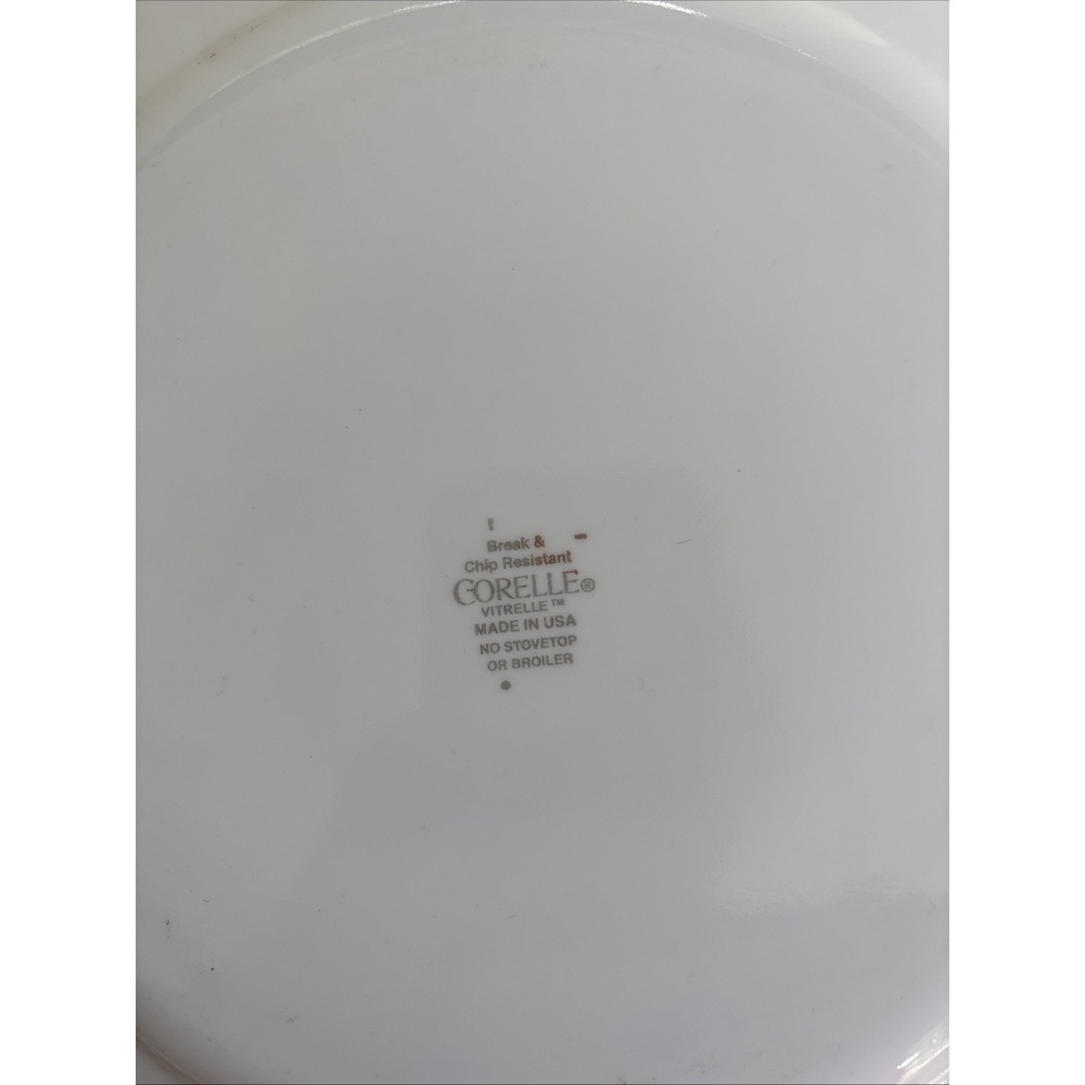 Set of 4 CORELLE Winter Frost White 2 Dinner Plates 10.75" & 2 Luncheon 10.25" - Picture 3 of 6